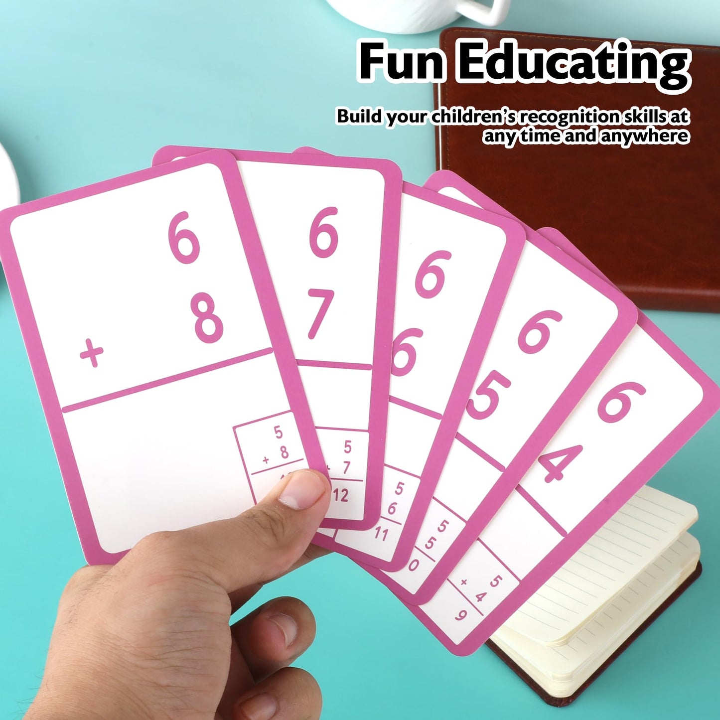 BAZIC Products Addition Flash Cards, 36 Cards, Ages 6+, for Kids Learning Classroom, Box of 24