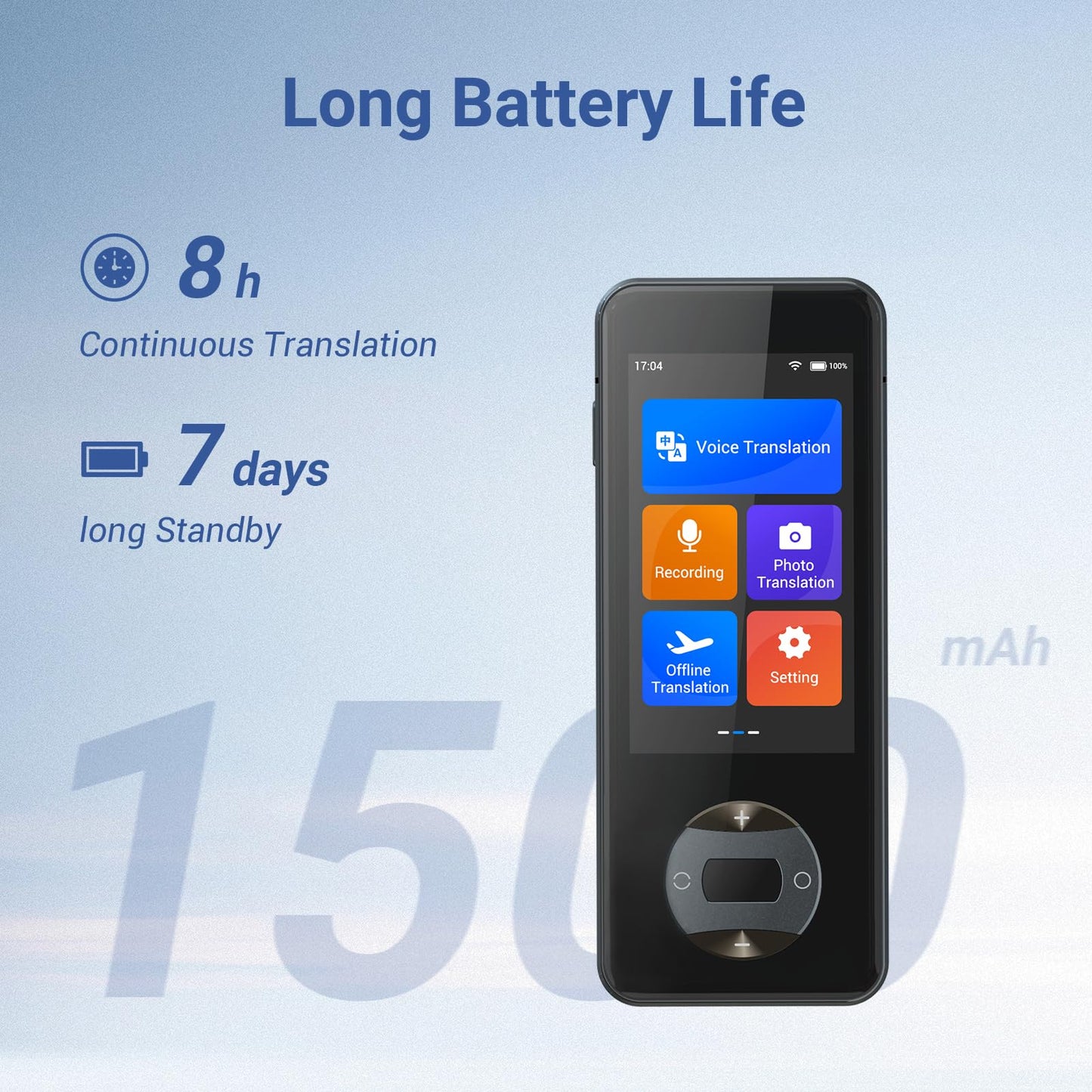 Anfier Offline Language Translator Device W10 PRO for 144 Languages and Accents Translator Photo Translation No WiFi Needed for Tavel Business W10 Grey