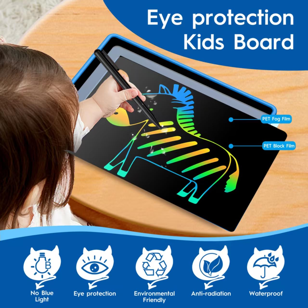 Kids Gifts Ideas, 20 Inch Large LCD Writing Tablet for Kids,Reusable Kids' Math Practice Toys – Fun & Educational,Rechargeable Drawing Toy for Boys and Girls,Creative Birthday Gifts for 3+ Years Old