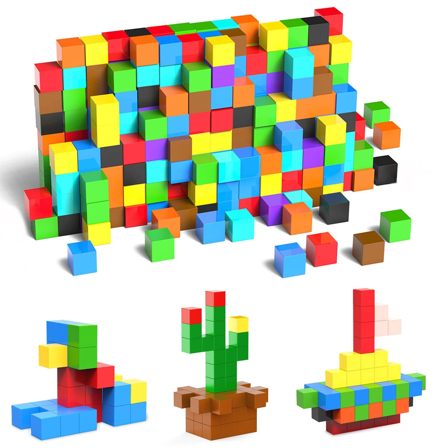 SmartYeen 400PCS Magnetic Blocks,Magnetic Building Blocks for Toddlers Sensory & STEM Montessori Toys,Ideal Gifts for Boys Girls 3-8 Years Old