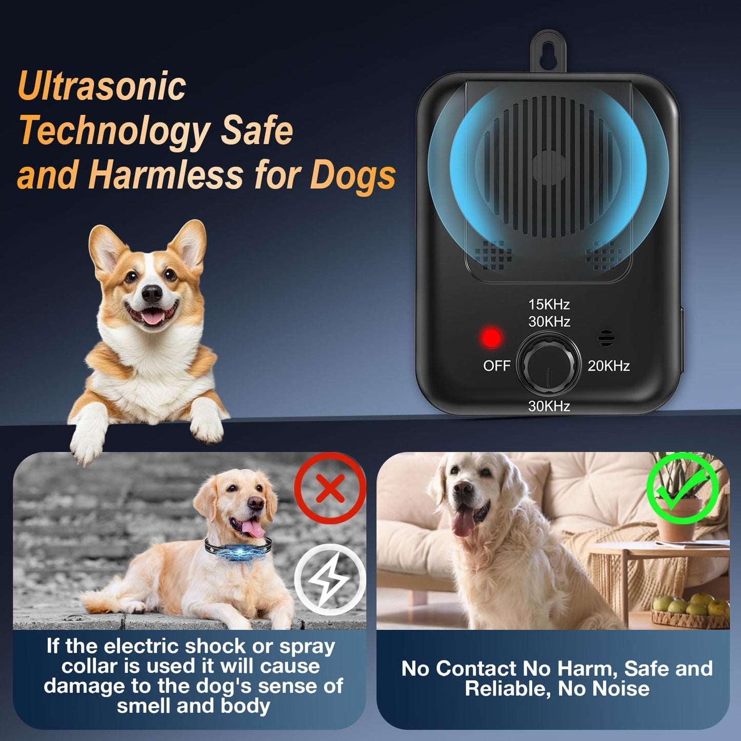 coprisin Anti Barking Devices, Auto Barking Control Devices with 3 Modes, Rechargeable Ultrasonic Dog Barking Deterrent Devices Bark Box, Effective Stop Barking Dog Devices for Indoor & Outdoor Use 9