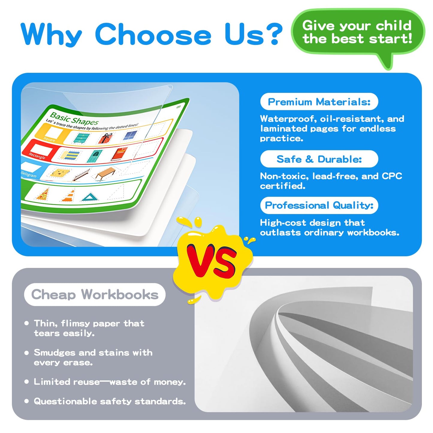 YySiRui Preschool Learning Activities, Tracing Books for Kids Ages 3+, Toddler Handwriting Practice, Letter Tracing for Kids, Preschool Kindergarten Workbooks 3+, Learning Books for 3+ Years Old