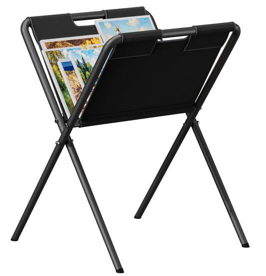 Mocomax Canvas Art Print Rack, Portable Folding Art Display Stand for Painting, Posters, Artwork, Prints, Canvas, Panels, Art Storage Drying Rack in Artist Galleries, Studios, 16.5"Wx18.7"Dx26.3"H (S)