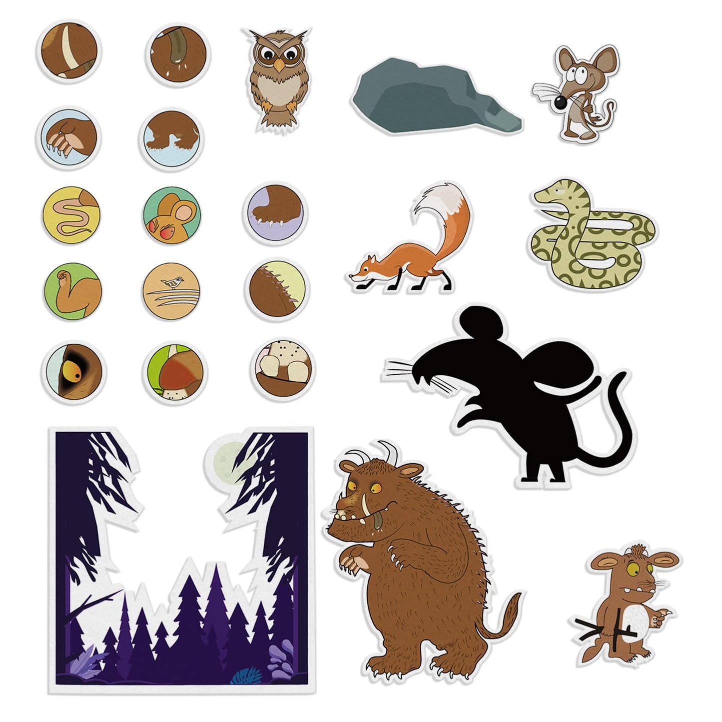 Ai fsem 22 Pcs The Gruffalo Felt Story Board Pieces Flannel Board for The Classroom Autism Learning Materials Felt Board Story Sets