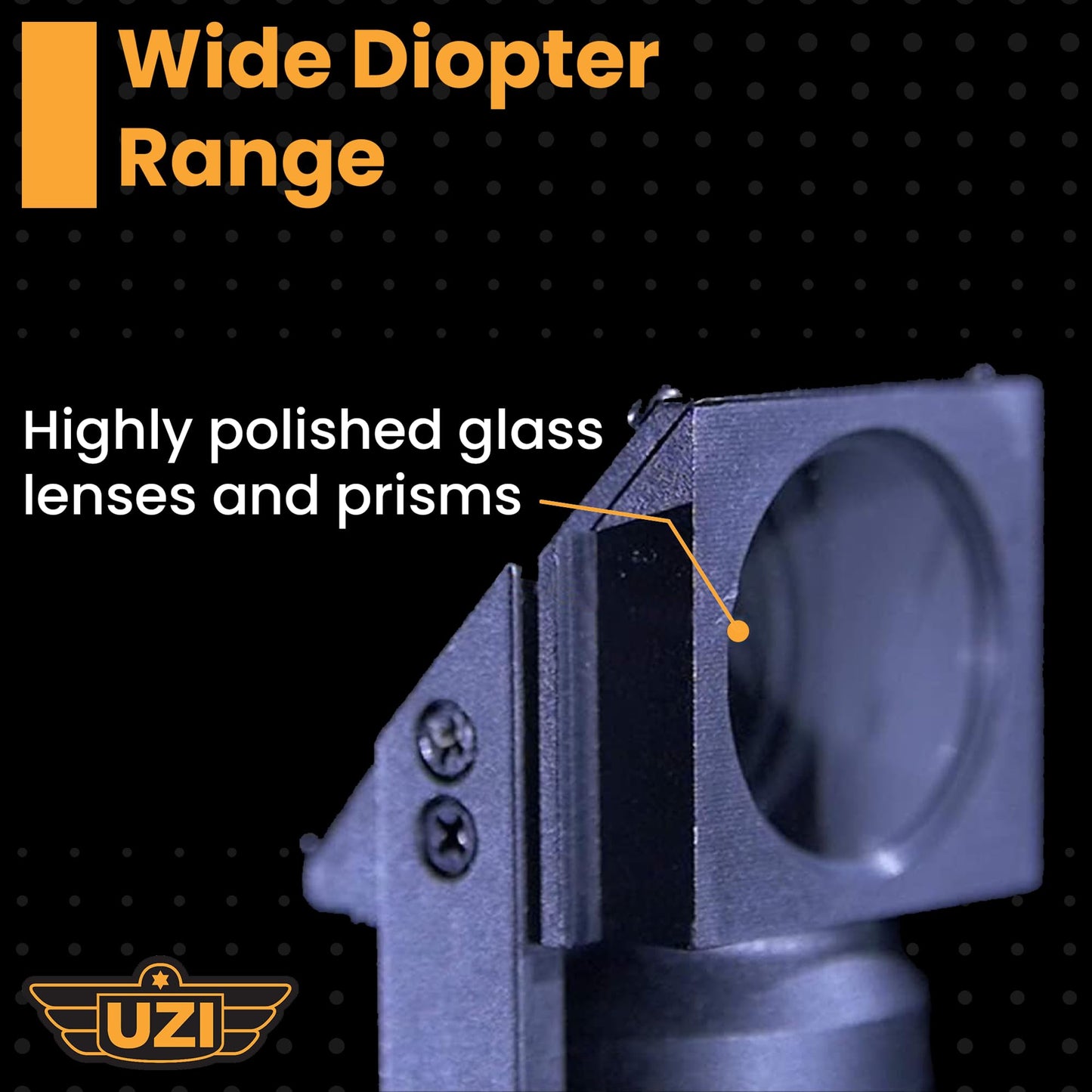 Uzi Expandable Tactical Professional Periscope Adjustable 20" to 27", Weatherproof Aluminum Spy Periscope for Adults, Kids, Hunting, Hiking, Surveillance, 5X HD Magnification, Black