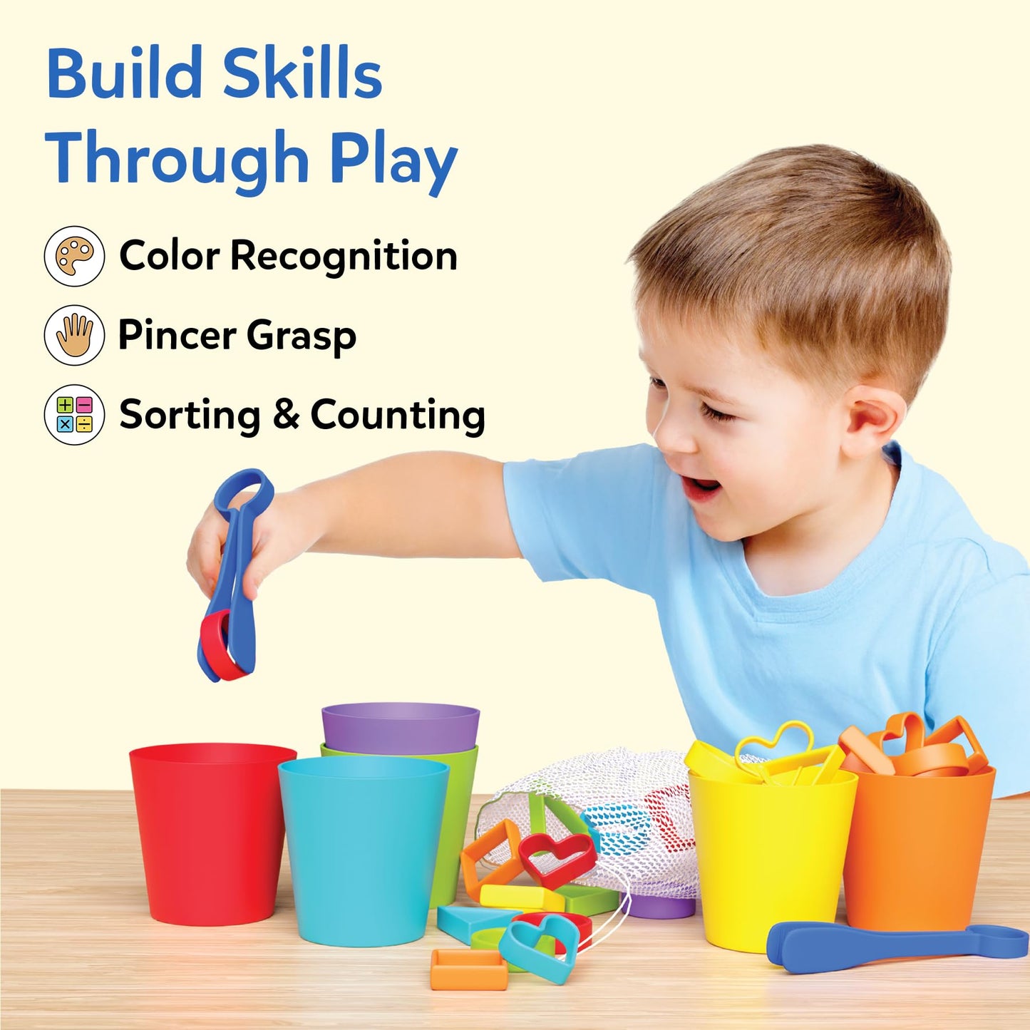 Skillmatics Silicone Rainbow Sorting Game - Learning & Educational Toy, Sorting, Counting & Sequencing Skills, Gift for Toddlers & Preschoolers Ages 3, 4, 5, 6