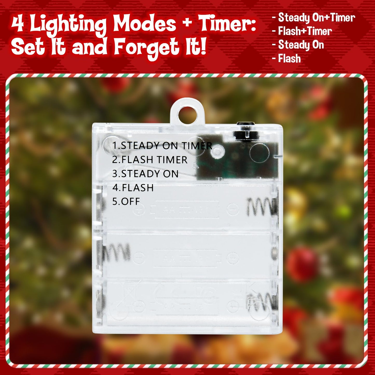 cshare Christmas String Lights, 30 LED Twinkling Indoor Decor, 9.8ft, White, Battery Operated, Model CS-SDKJ, 3 Packs