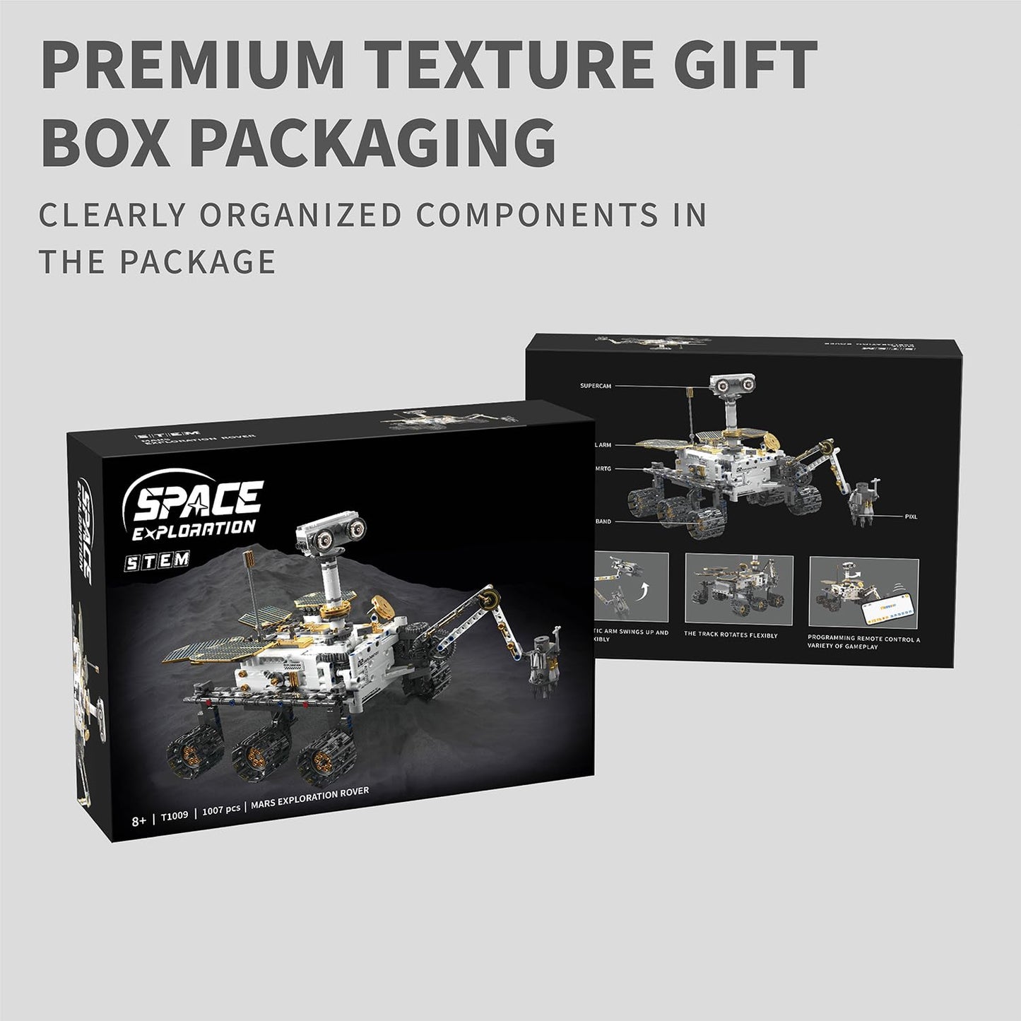 DOLIVE Remote & APP Controlled Mars Rover, STEM Building Set for Boys Ages 8-14, Space Toys for Kids Ages 8-12, Science Gift for Boys & Girls (1007 PCS)