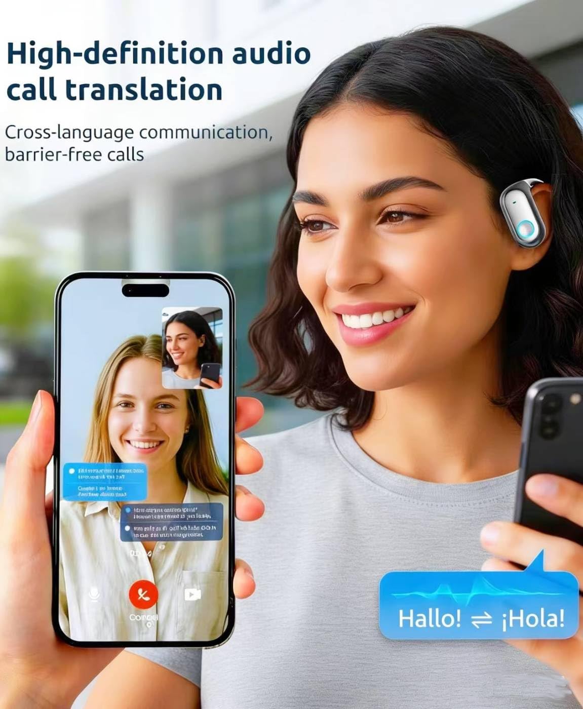 Translation Earbuds Real Time - AI 168 Language Translator Earbuds, Audifonos Traductores Inglés Español, 4-in-1 Translating Device Translate Ear Buds for Travel with Charging Cradle (Deep Black)