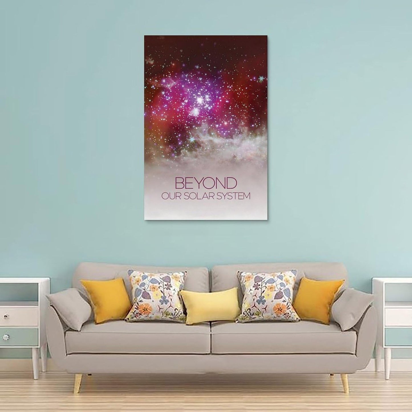 XIAOLOUTINYU Nebula Canvas Wall Art 16x24 Inch Unframed – Deep Space Galaxy Rolled Poster, Astronomy Print for Classroom, Kids Room STEM Decor, Space Science Gift for Students & Teachers