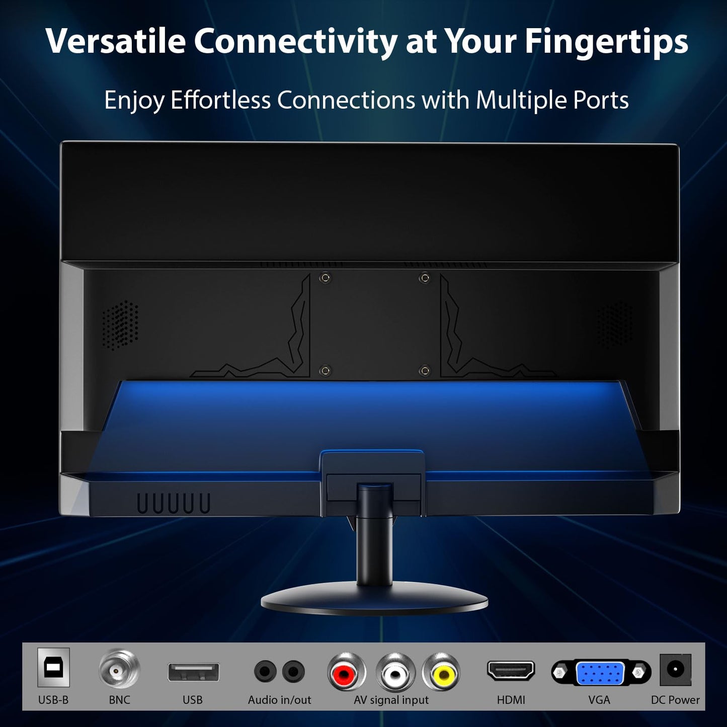 Akntzcs 22-Inch Touchscreen Monitor FHD 1920x1080P 75 Hz Computer Monitor PC Monitor with HDMI, BNC, VGA,Multi-Touch Display, Adjustable Angle, Built-in Speakers