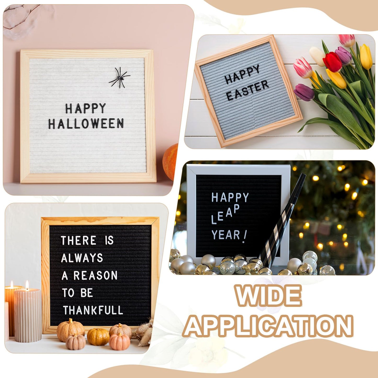PATIKIL 588 Piece Plastic Letters Set for Felt Letter Board, Purple Alphabet Message Board Accessories Including Letter Numbers with Restraint Strap for Cafe, Wedding, Birthday