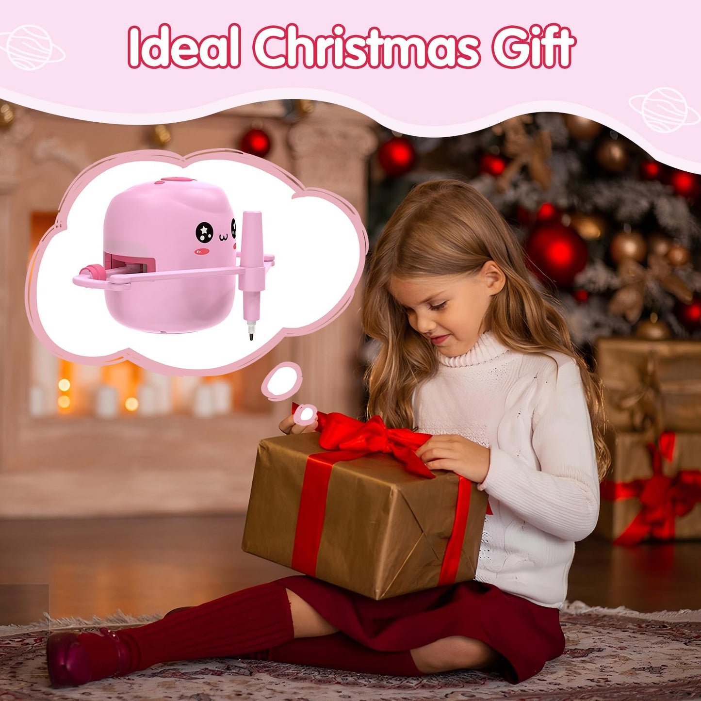 Drawing Robot for Kids, Voice Interactive Educational Drawing Robot, Montessori Painting Learning Toys with 150 Cards, Christmas Birthday Party Gift for 3 4 5 6 7 8 Years Old Girls Boys