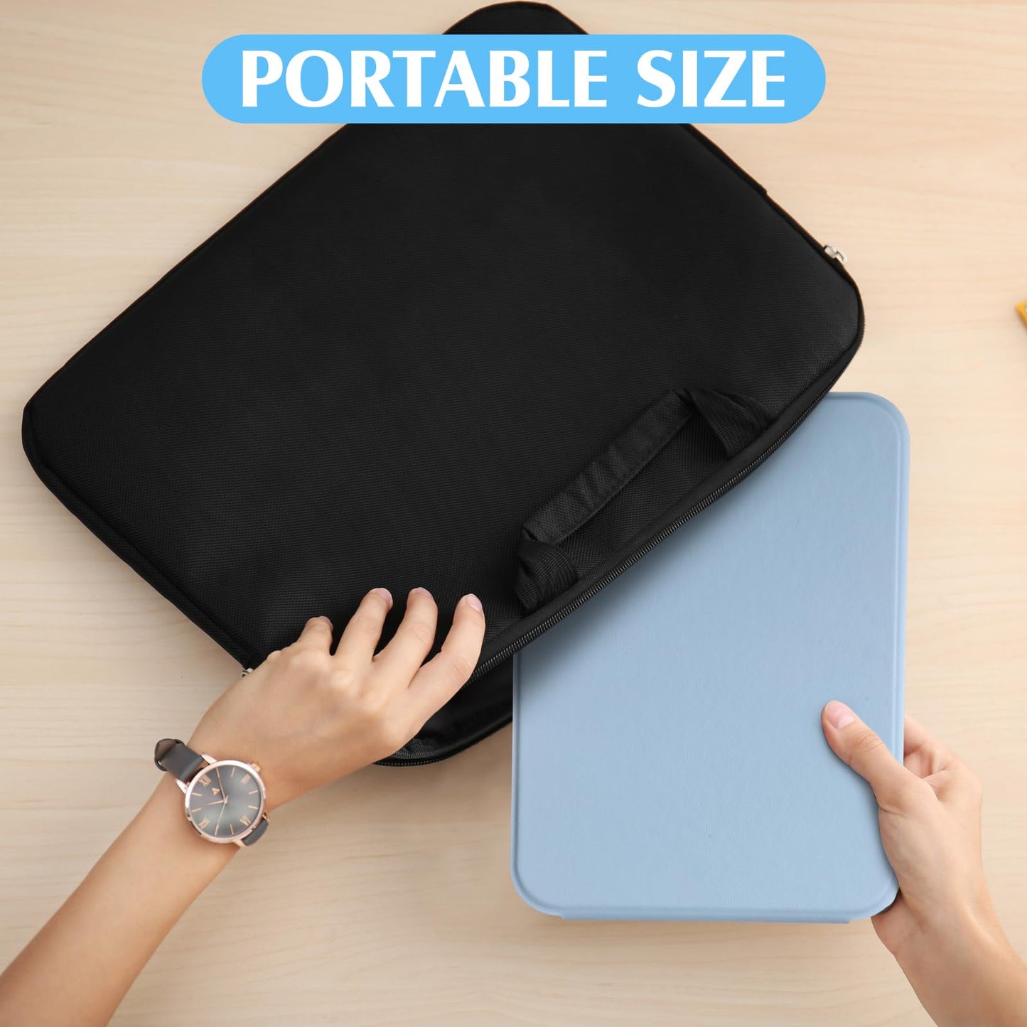 Dunzoom 2 Sets 4 Pcs Small Glass Desktop Whiteboard with Reversable Stand 8x6 Inch Mini Dry Erase White Board Easel with 2 Markers Reusable Desk Notepad for Home Office School Supplies (Blue)
