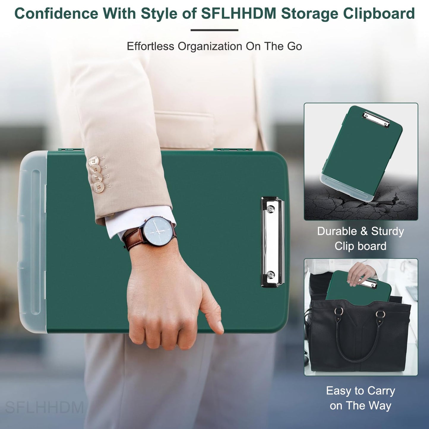 SFLHHDM Clip Boards 8.5x11 with Storage, Heavy Duty Storage Clipboard, Nursing Clipboards Folder with Pen Holder, Clipboards with Low Profile Clip, Nurse Clipboard Binder Case for Classroom