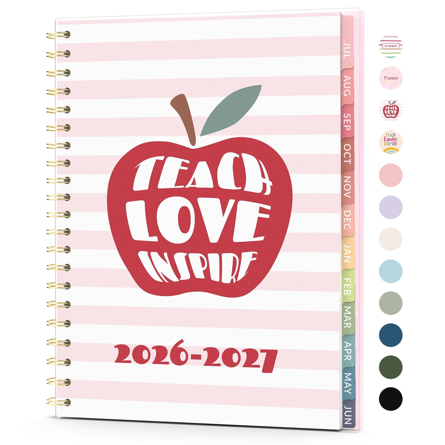 Teacher Planner 2026-2027, Forvencer Academic Planner 2026-2027, Jul 2026 - Jun 2027, 8.5"x11", Weekly & Monthly Planning Book with 7 Periods, School Agenda for Teacher Student, A4, Fruit Style
