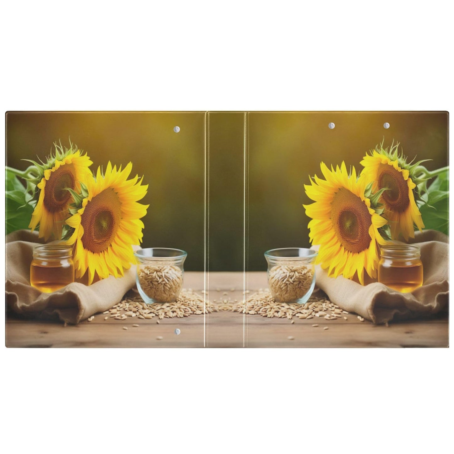 Joko Ivery Spring Sunflowers Honey 3 Ring Binder Letter Size 1.5 Inch Binders 3 Ring with Clipboard & 3 Pockets Three Ring Binder Organizer for Work Recipes Paper Office Supplies Gifts 1 Pack