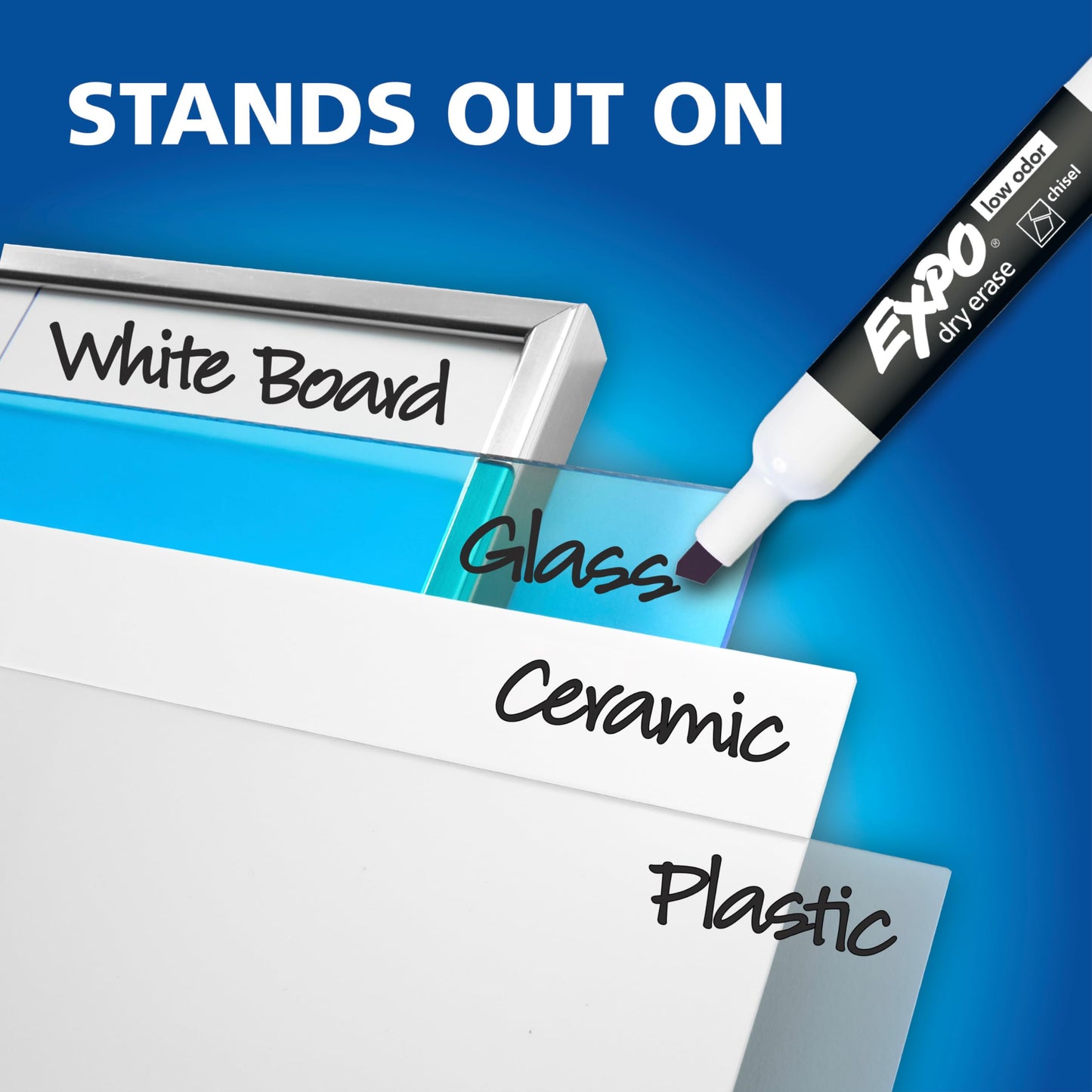 EXPO Dry Erase Markers Set, Fine & Chisel Tips, 11 Count - Classroom, Office Supplies, For White Boards, Easily Erases