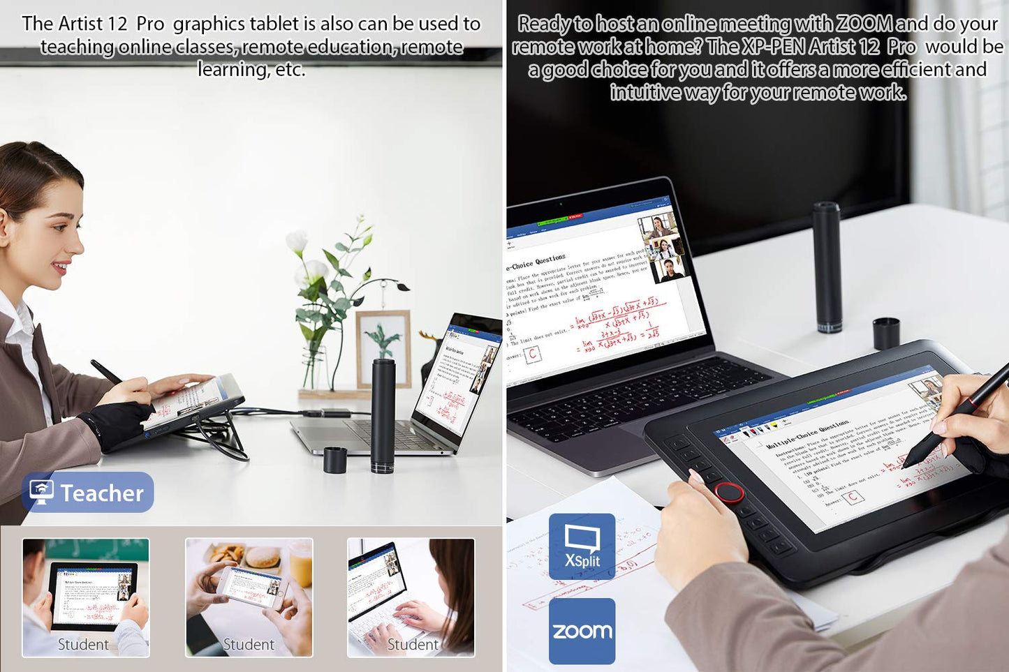 XPPen Artist12 Pro 11.6" Drawing Tablet with Screen Pen Display Full-Laminated Graphics Tablet with Tilt Function Battery-Free Stylus and 8 Shortcut Keys(8192 Levels Pen Pressure and 72% NTSC)