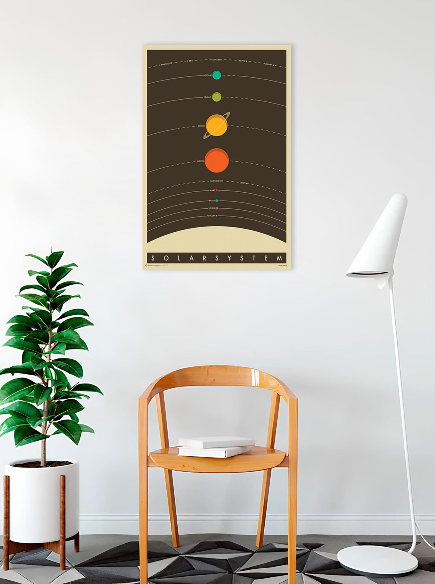 BUY ART FOR LESS Officially Licensed The Solar System Art Poster - 24 x 36 Inch - Decorative Print - Poster Paper - Ready to Frame