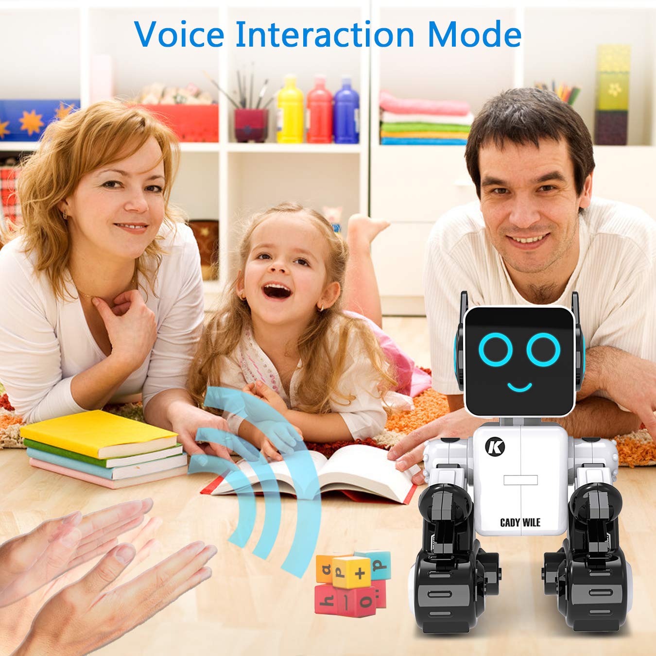 okk Robot Toy for Kids, Smart RC Robots for Kids with Touch and Sound Control Robotics Intelligent Programmable, Robot Toy with Walking Dancing Singing Talking Transfering Items for Boys Girls (White)