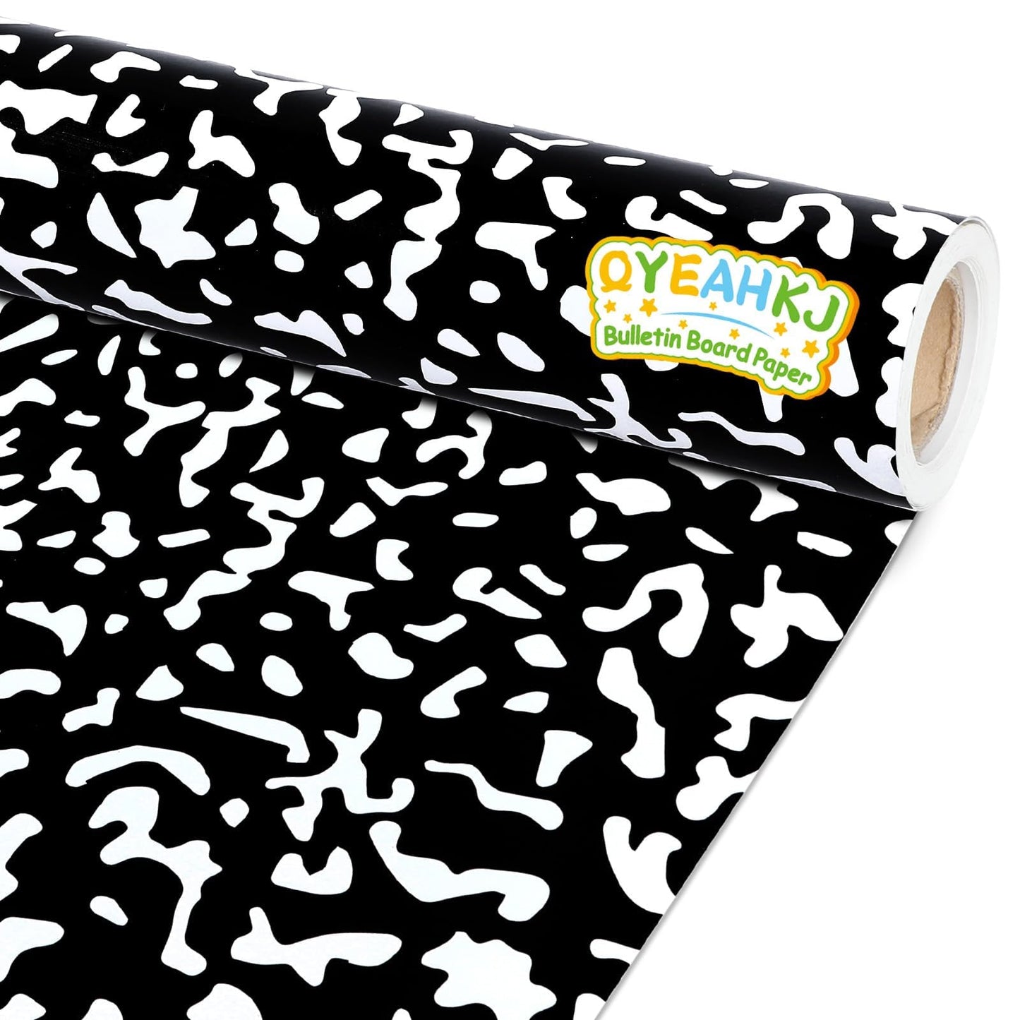 Qyeahkj Composition Bulletin Board Paper Roll Black Dot Bulletin Board Background Paper Fade Resistant Classroom Decoration Poster Art Craft Home Wall Education Decoration Supplies 17.7in x 20ft