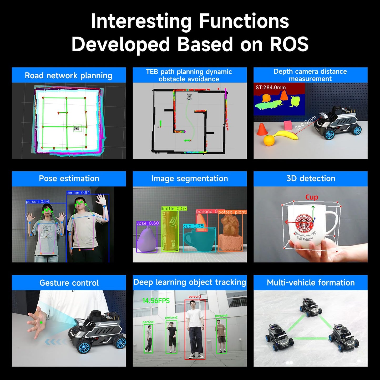 Yahboom for Jetson Orin Nano 8GB Super Ackerman Chassis, ROS2 AI Coding Robot with Large AI Model, SLAM Mapping and Autonomous Driving (Ultimate with Orin Nano 8GB)