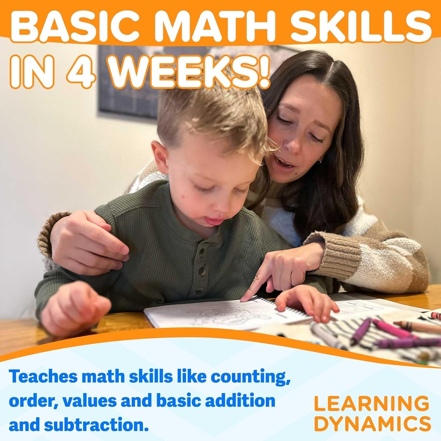 Learning Dynamics 15 Minute Math Program – Numeric & Math Learning Program Includes Flashcards, Manipulatives, Parent Guide Book – Learn Counting, Order, Value, Math Equations for 4-7 Year Olds