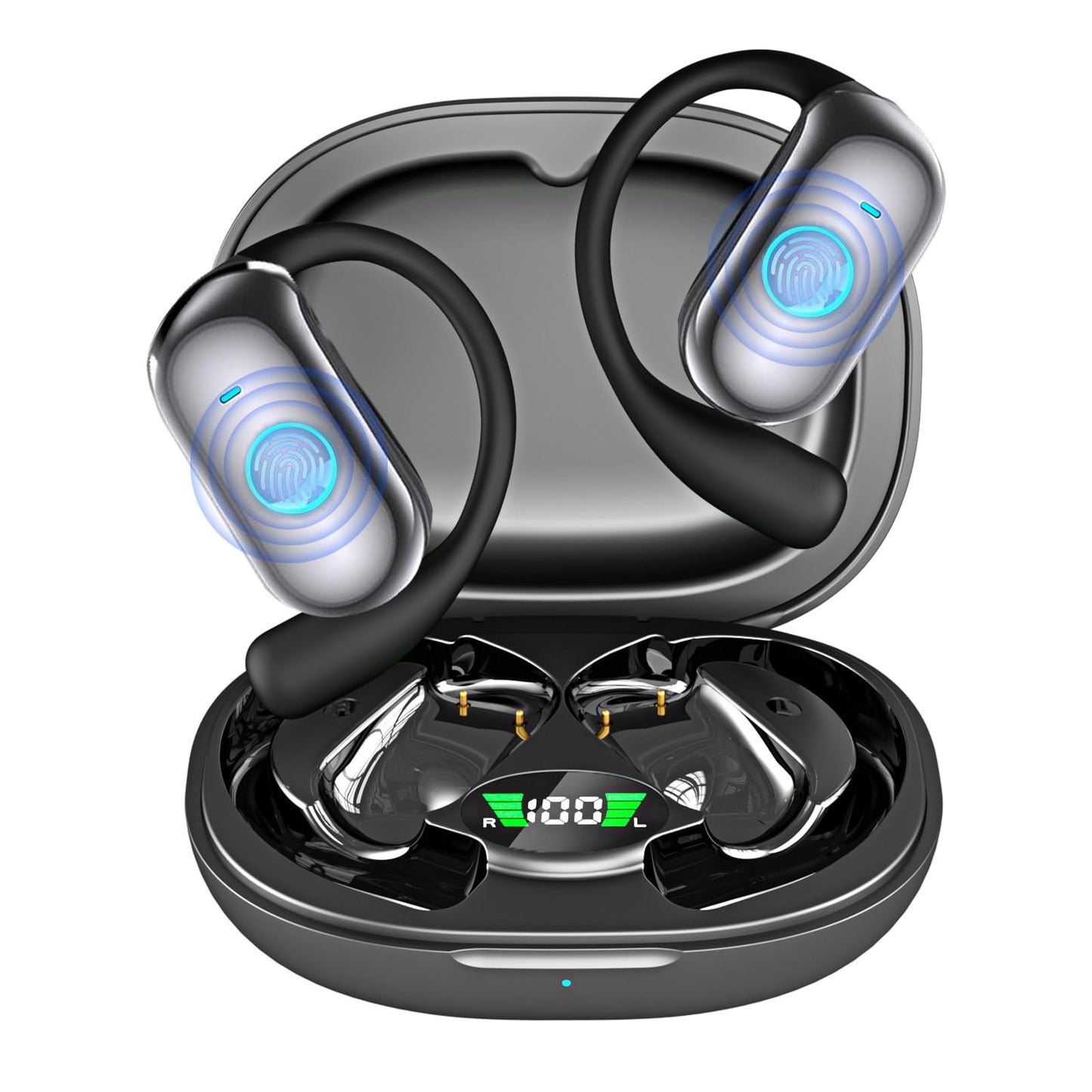 YETHKE 144 Languages AI Translation Earbuds, Bluetooth 5.4 Headphones Translator, 4-in-1 Smart Mode Touch Screen Real-Time Earphones Fit iOS and Android Devices, Ideal for Travel, Business, Learning