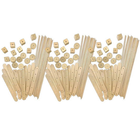 Teacher Created Resources STEM Basics: Wood Construction Kit - 66 Count