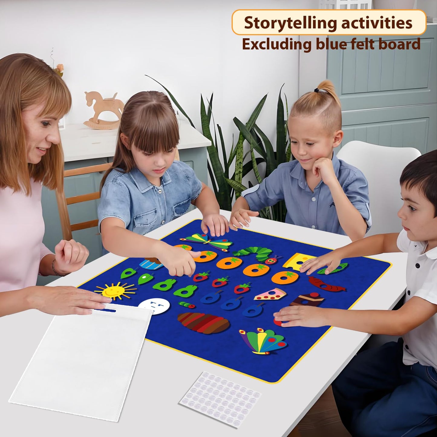 Ai fsem Very Hungry Caterpillar Felt Board Story Sets Preschool Learning Activities Toddler Storytelling Interactive Toys Flannel Board Felt Toys