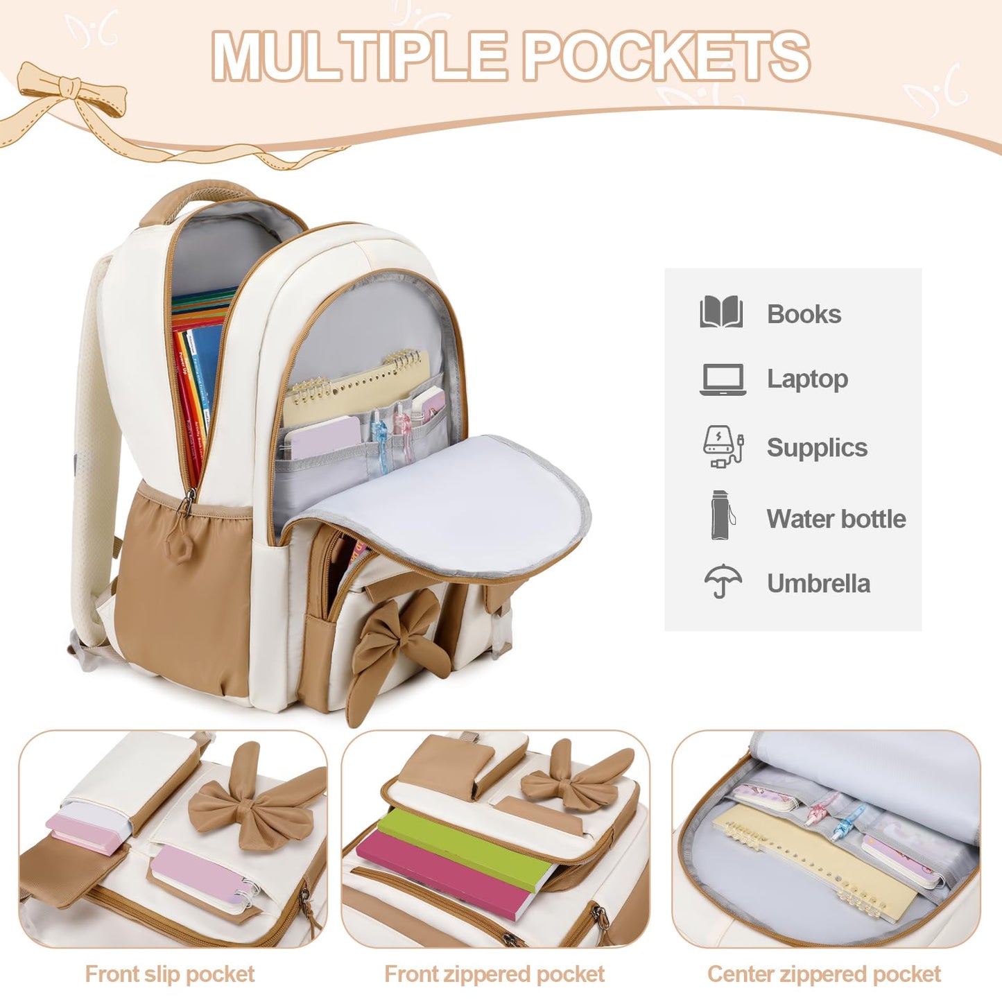 DIGOBAY Backpack for Girls, 3PCS Girls Backpack for School with Lunch Bag Pencil Case, Cute Kids Teens Bookbag for Kindergarten Elementary Preschool Middle School