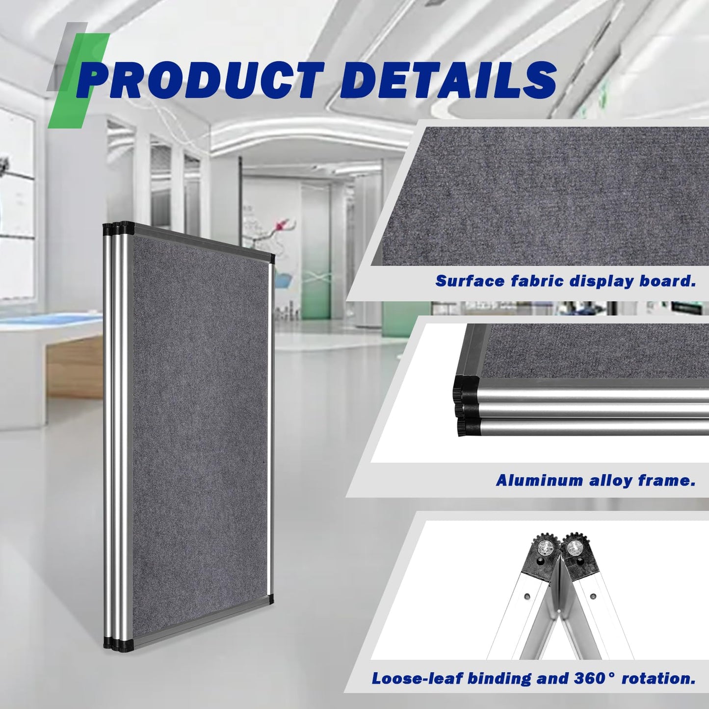 3+1 Panel Trade Show Presentation Board,Poster Board with Storage Bag Large Tabletop Display Board Folding Art Panel Display for School,Vendor Events,Science Fair Exhibitions (A)