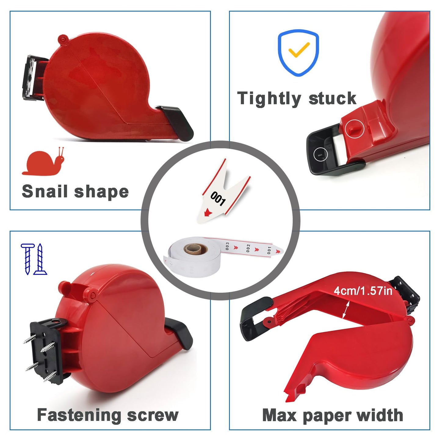 Take a Number System Queue Wireless Calling System with 1 LED Number Display 2 Next Call Button 1 Red Ticket Dispenser 3-Digit Ticket Roll