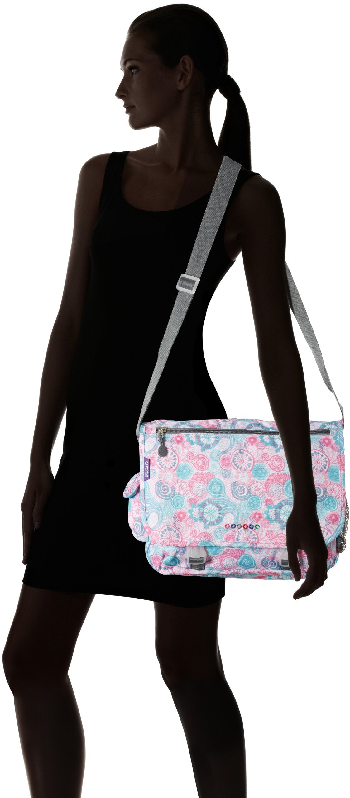 J World Terry Cute Messenger Bag for Girls & Women. Kids Small School Shoulder Bag, Blue Raspberry
