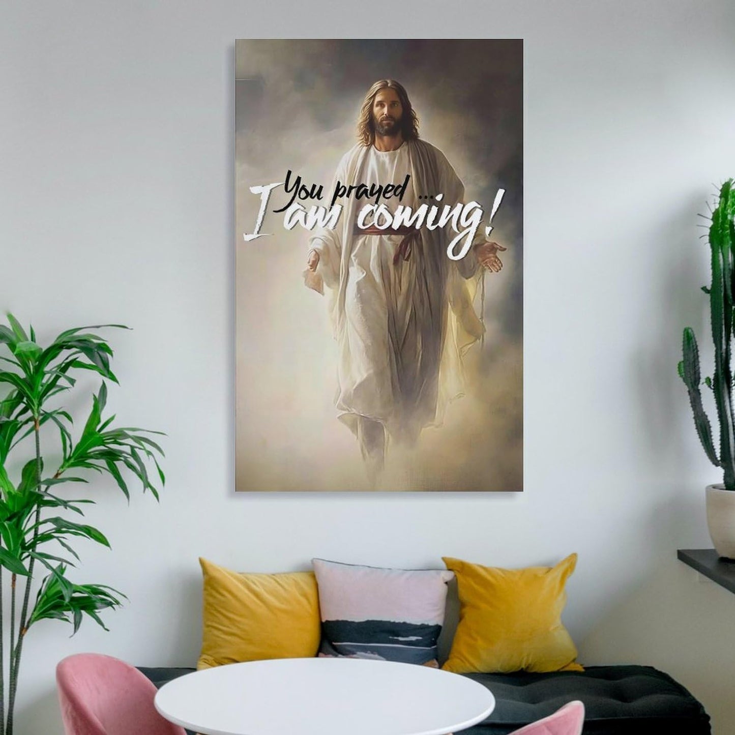 JHXNJDPOST I Am Coming! Religious Poster with Inspirational Message Canvas Wall Art Aesthetic Decorative Painting Living Room Restaurants, Pool Halls And Hotelsstyle-2 12x18inch(30x45cm)