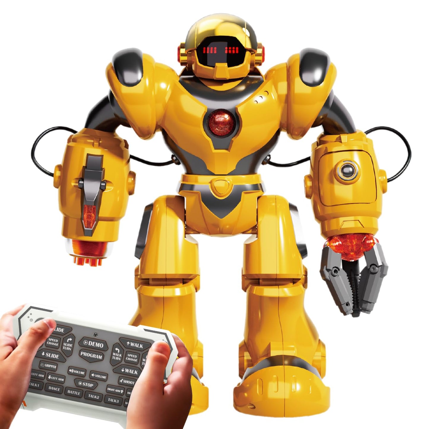 BEZGAR Robot Toys for Kids 3-12 Years Old - Big RC Robot Programmable Dancing with 22 Actions, Remote Control Emo Robots Supporting 78 Changing Expression Christmas Birthday Gift for Boys and Girls