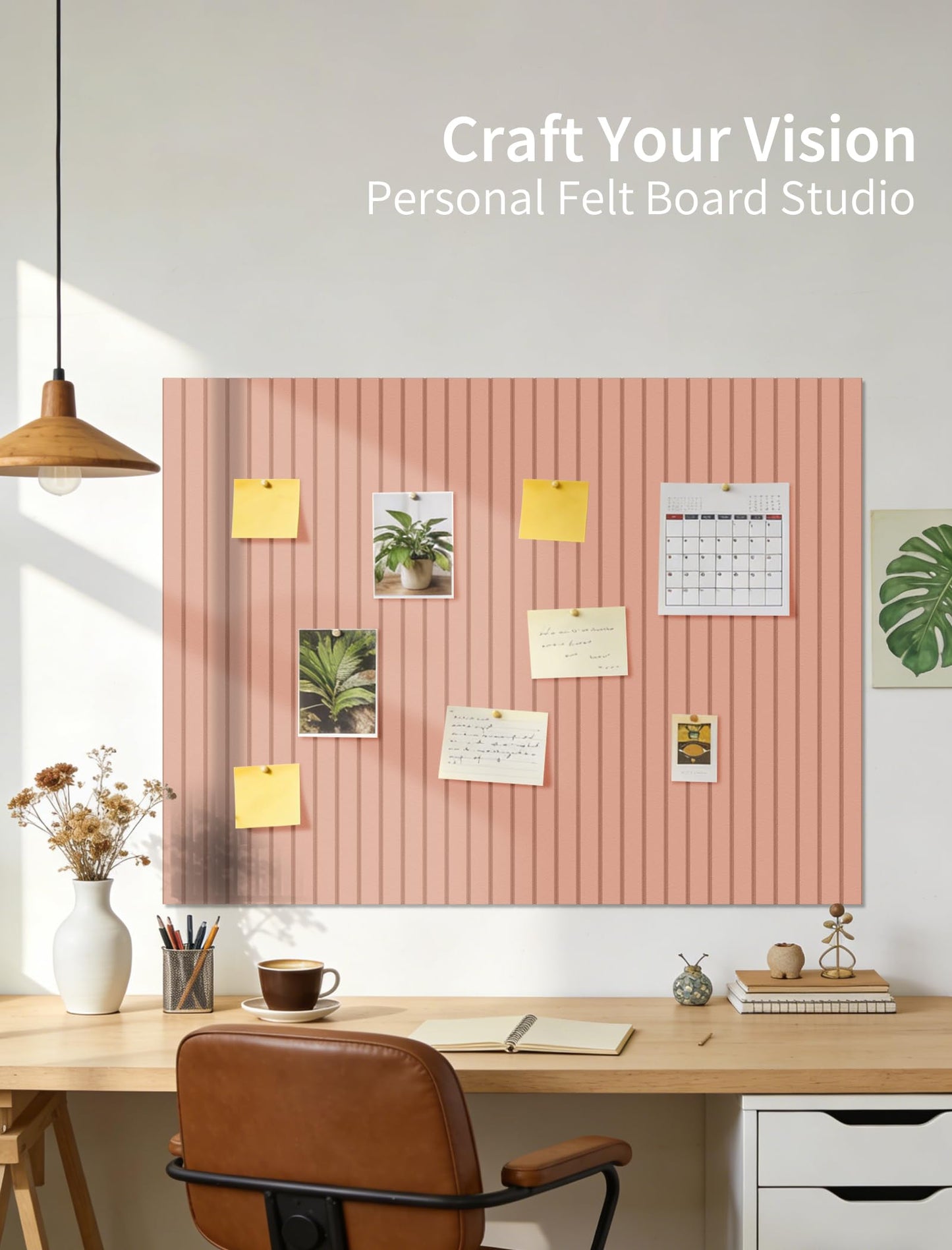 Large Bulletin Board 48"x 24" Cork Boards for Walls, 8 Pack Felt Wall Panels Photo Board, Cork Board for Office Home Pin Board