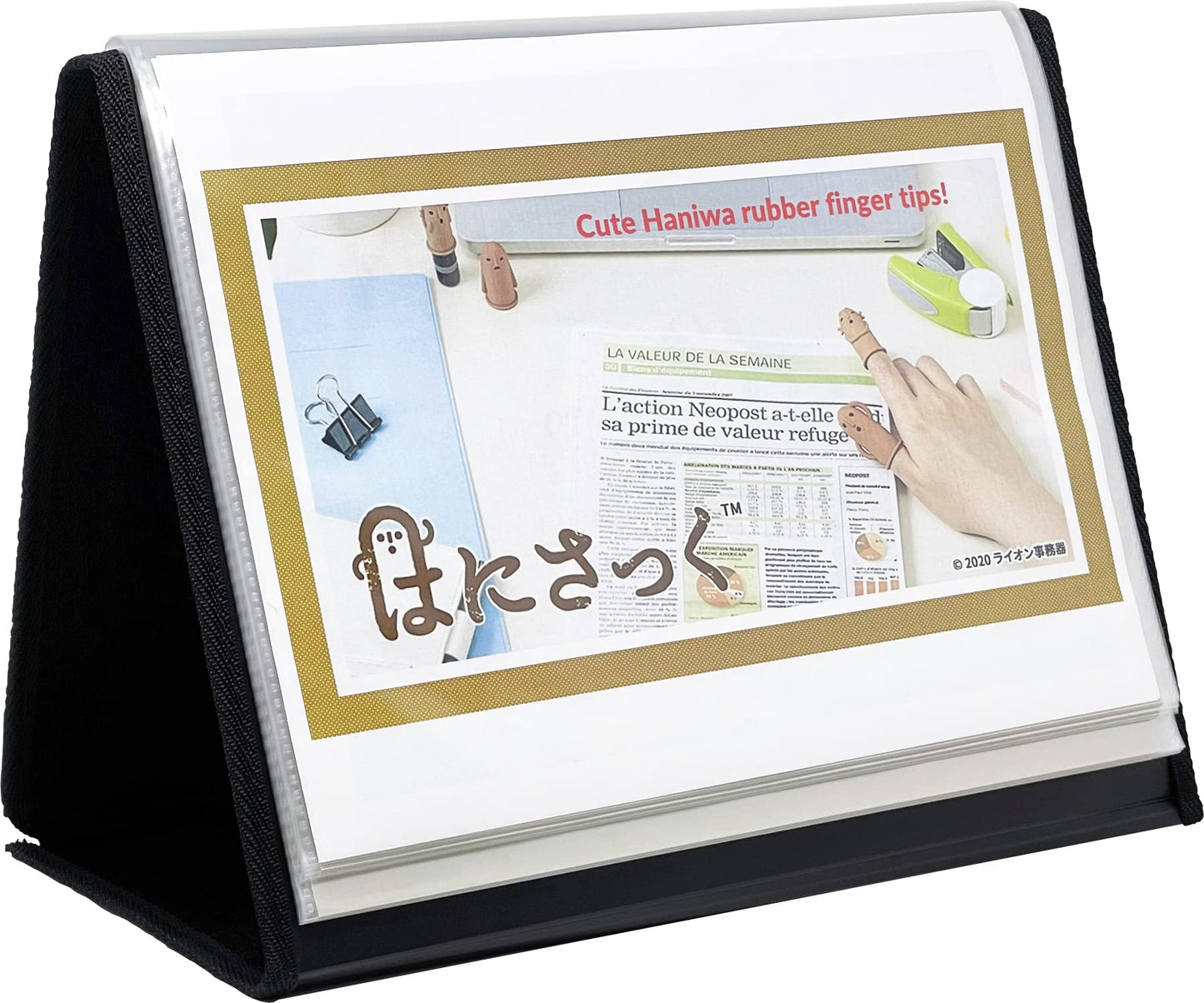 Lion Flip-N-Tell Display Book-N-Easel, Letter, 20-Single Pocket, Horizontal, 1 Easel Display Book (39008-HE)