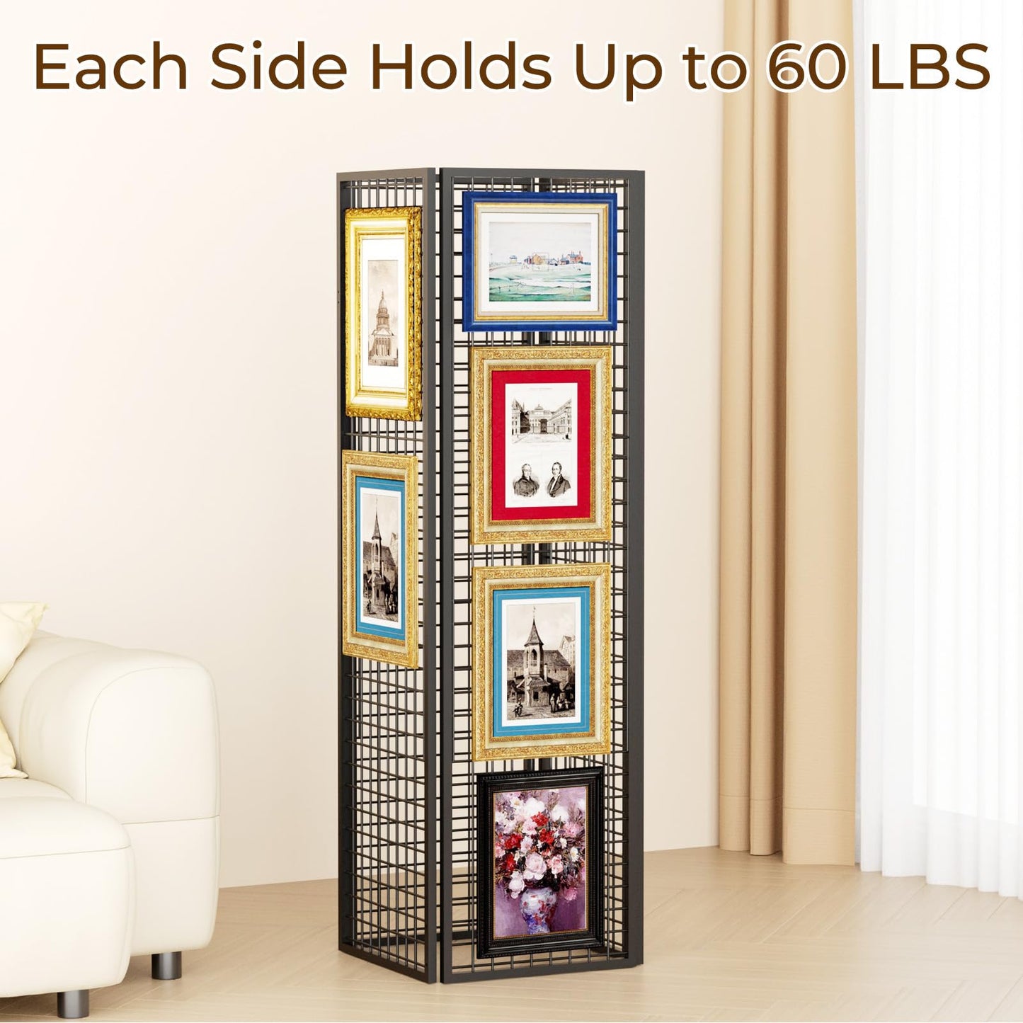 DEMEGA Grid Wall Panels Foldable Gridwall Panel Display Stand Art Show Display Panels for Vendor Events Craft Shows Merch Display