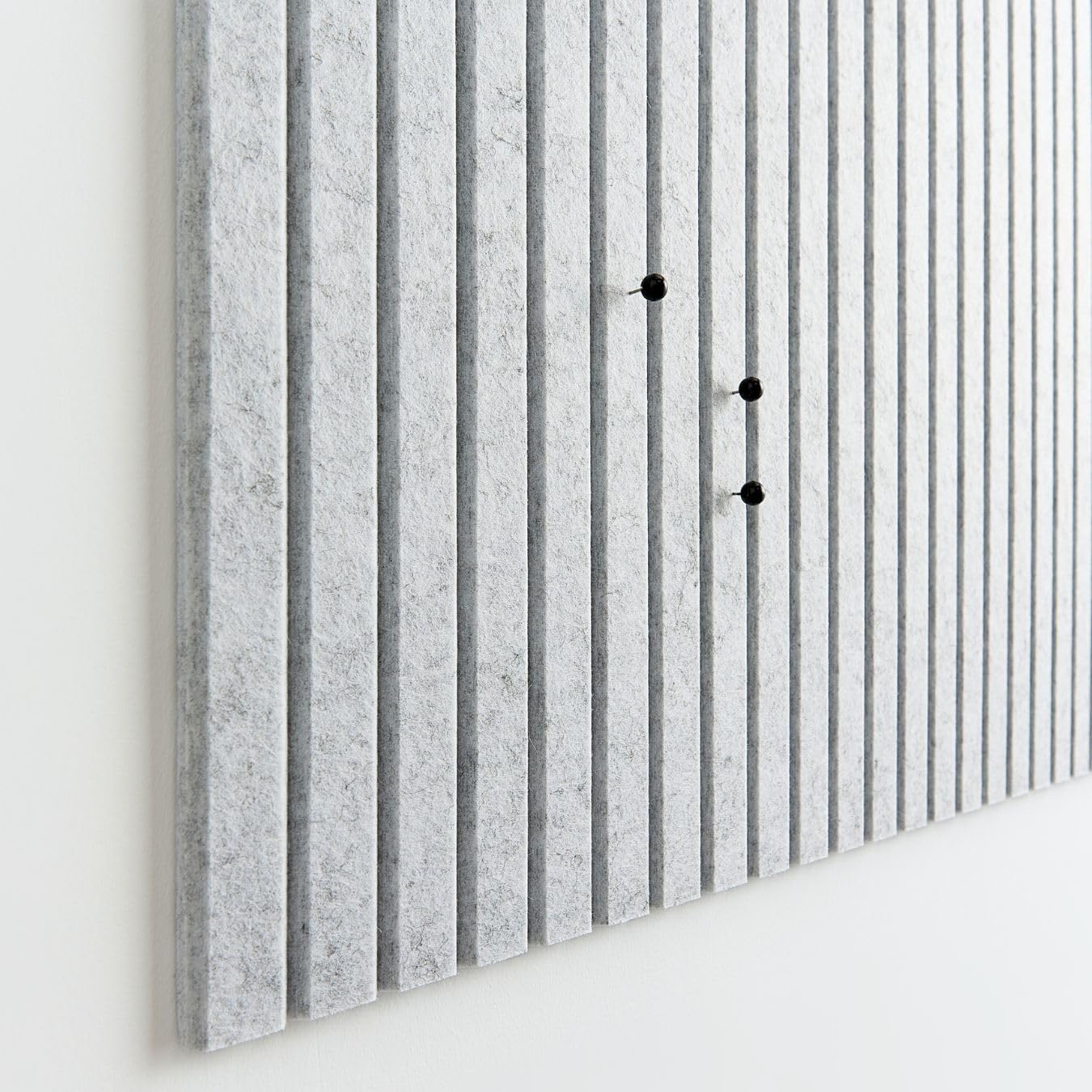 VIVELDA Felt Bulletin Board Tiles 48"x36" - 12-Pack Cork Board Alternative, Oeko-TEX Certified, NRC 0.95 Acoustic Wall Panels, Damage-Free Adhesive, Slatted Design, Home Office & Classroom (Marble)