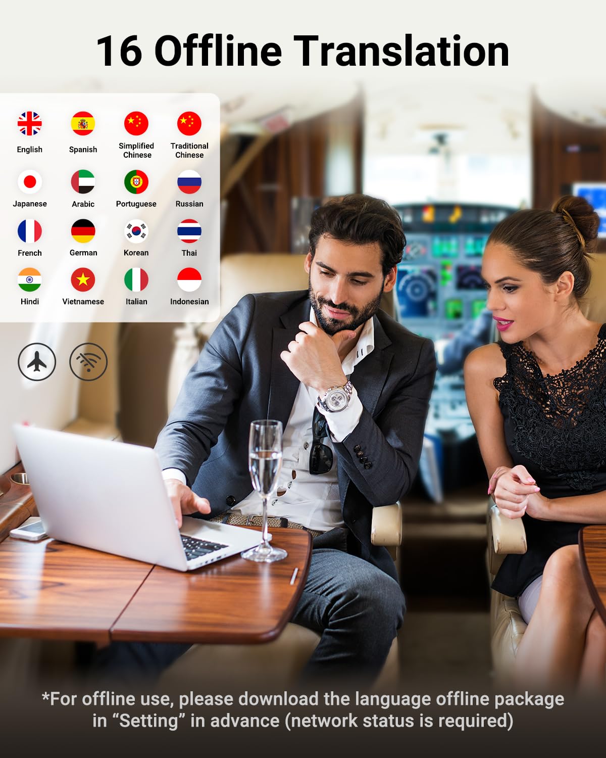 XUPURTLK Language Translator Device No WiFi Needed, Two-Way Real Time Voice Translation Device, 144 Languages Online Offline Voice Text Photo Translation for Travel, Business, Learning