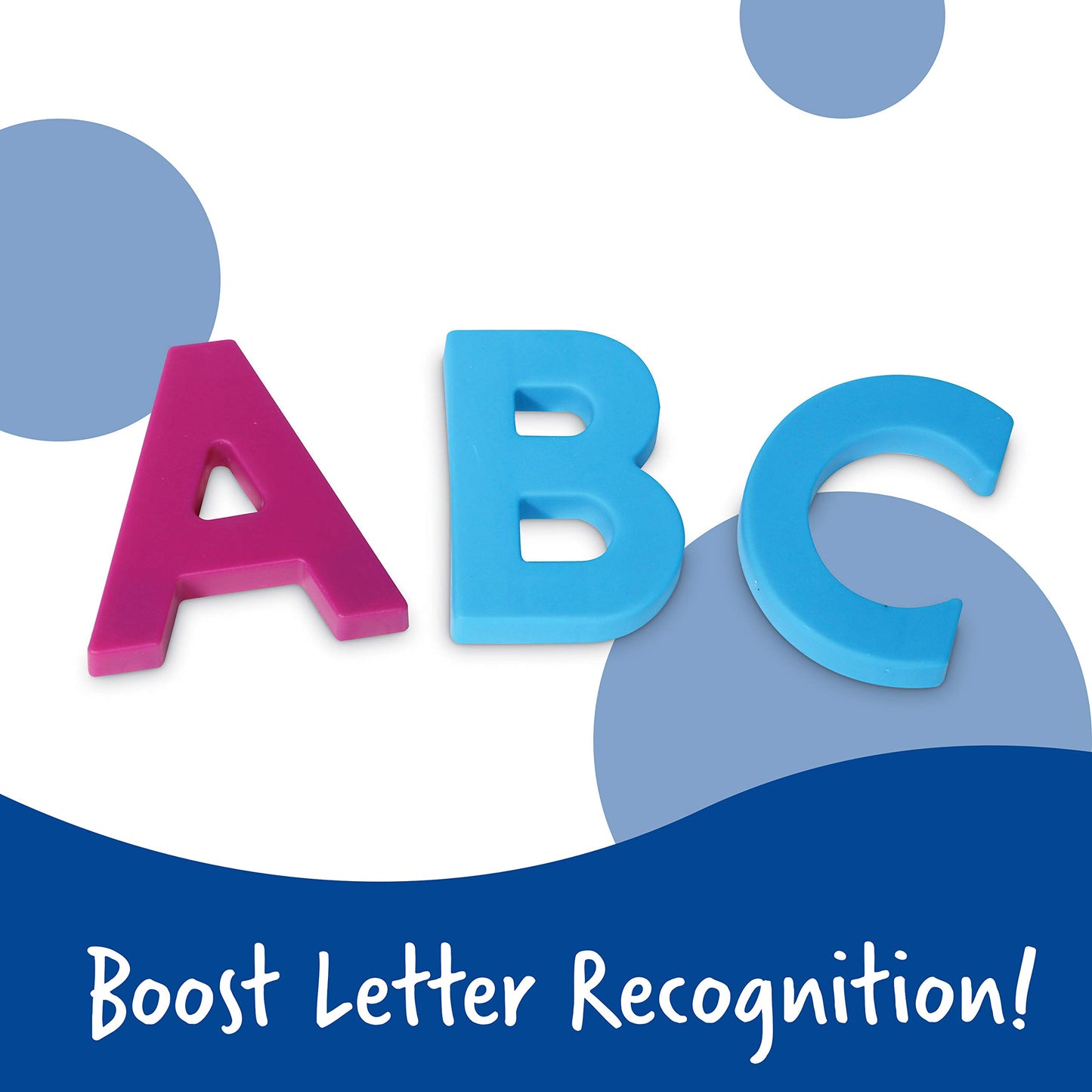 Learning Resources Jumbo Magnetic Uppercase Letters - Magnetic ABC, Alphabet Recognition for Preschoolers, Phonics and Spelling, Classroom, Teach Toddler Reading, Educational Toy, Gifts for Kids