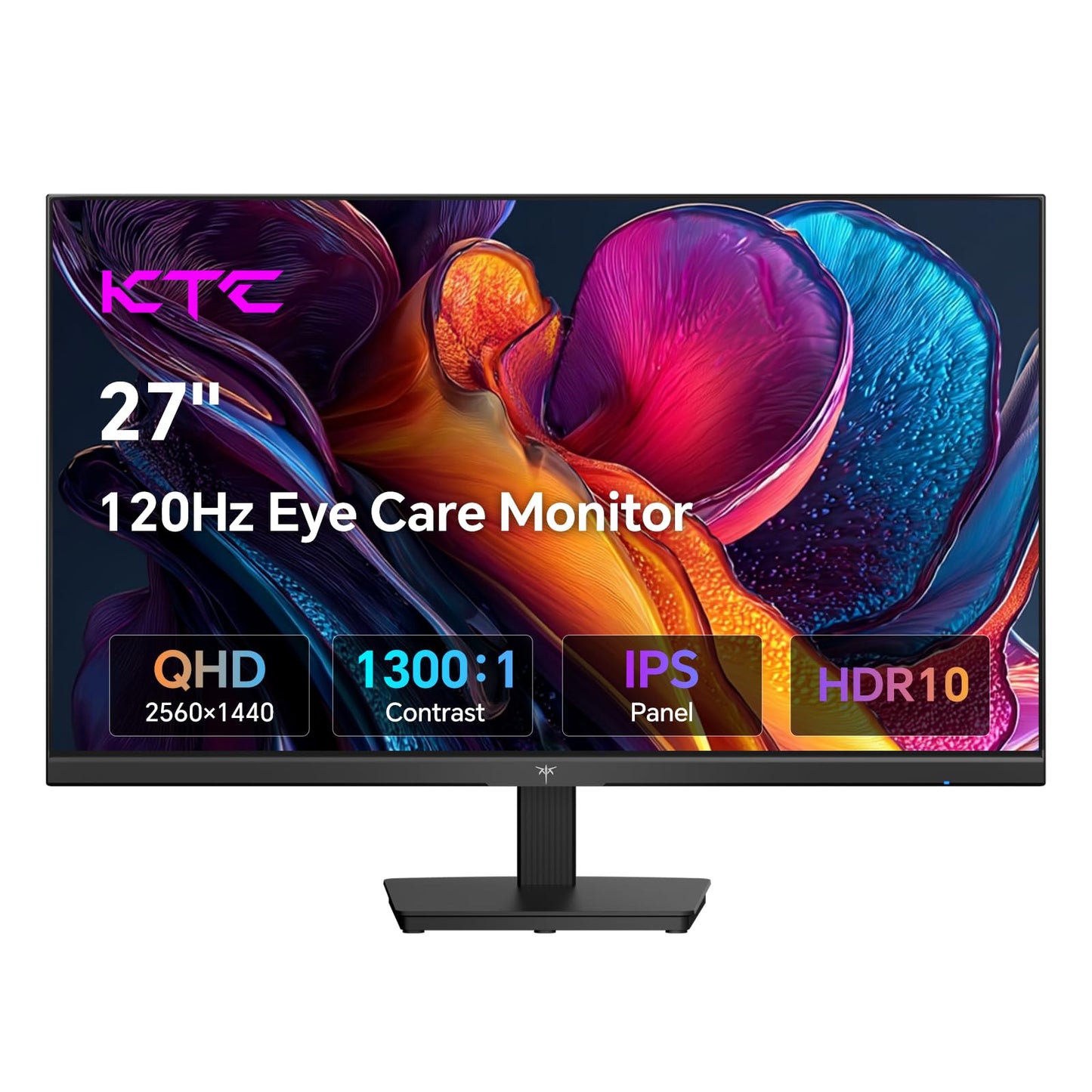 KTC 27 Inch QHD Computer Monitor 100Hz, Up to 120Hz, IPS Panel, 2K 1440P PC Gaming Monitor for Home Office, Adaptive-Sync Support, HDR10, Tilt Adjustable, H27D9