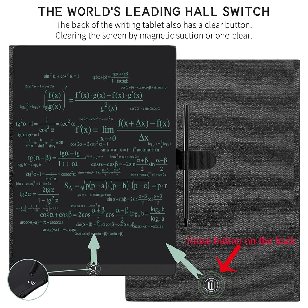 11.5in Erasable Writing Tablet for Drafting, Taking Notes and Leaving Message, Superfine Line Design Precise Sketching Writing Board Drawing Pad with a Pencil,Packed with a Leather Case Protective