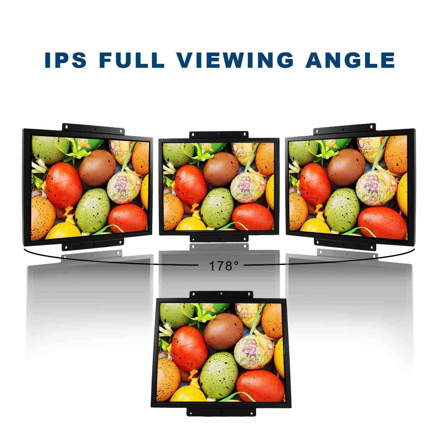 VSDISPLAY 19Inch LCD Monitor 1280x1024 High Brightness Display Support VGA/DVI Video Input,for Gaming/Industrial Secondary Monitor