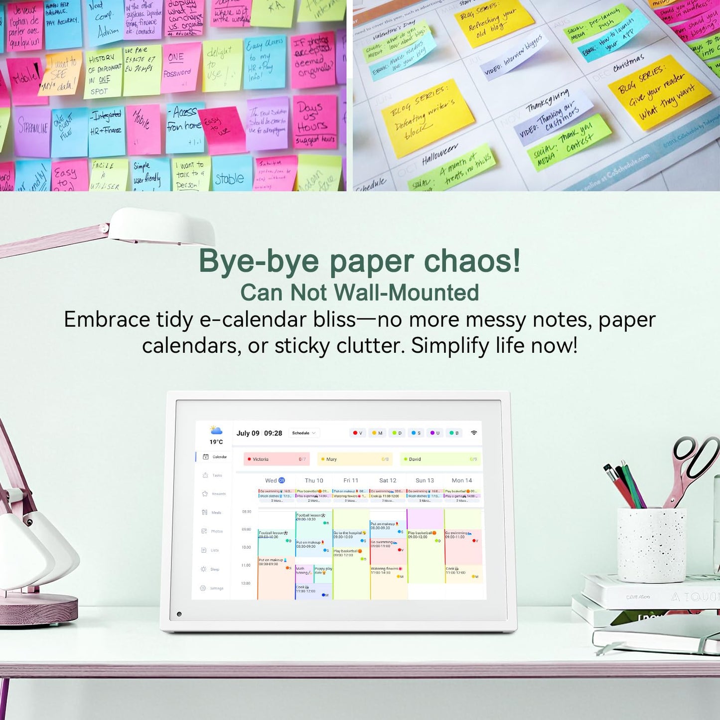 Digital Calendar,10.1 Inch Planner Electronic Calendar&Chore Chart,Smart Calendar Touchscreen Interactive Display for Family Schedules,Bussiness Working tasks,Great for Organizing Your Routines,Gifts for Women Mom