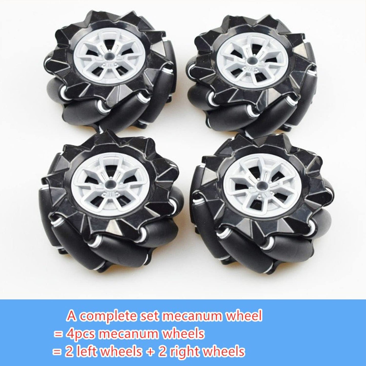 Mecanum Wheel 4wd Metal Robot Car Chassis Control Learning Kit for Arduino Raspberry Pie Microbit with DC Encoder Motor, DIY Steam AGV ROS AI Move Education Platform Robotic Functional Model Black