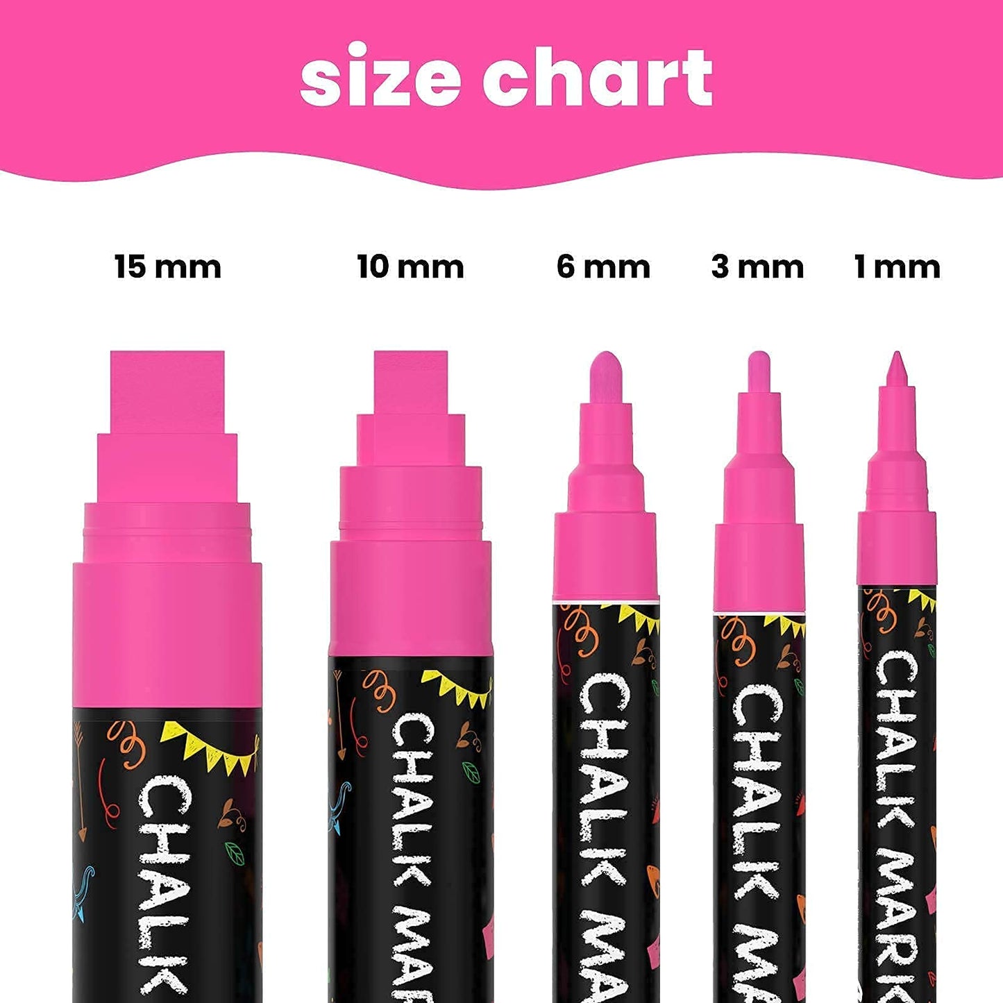 Chalk Art Bundle - 5 Pink Variety + 10 Vintage 6mm