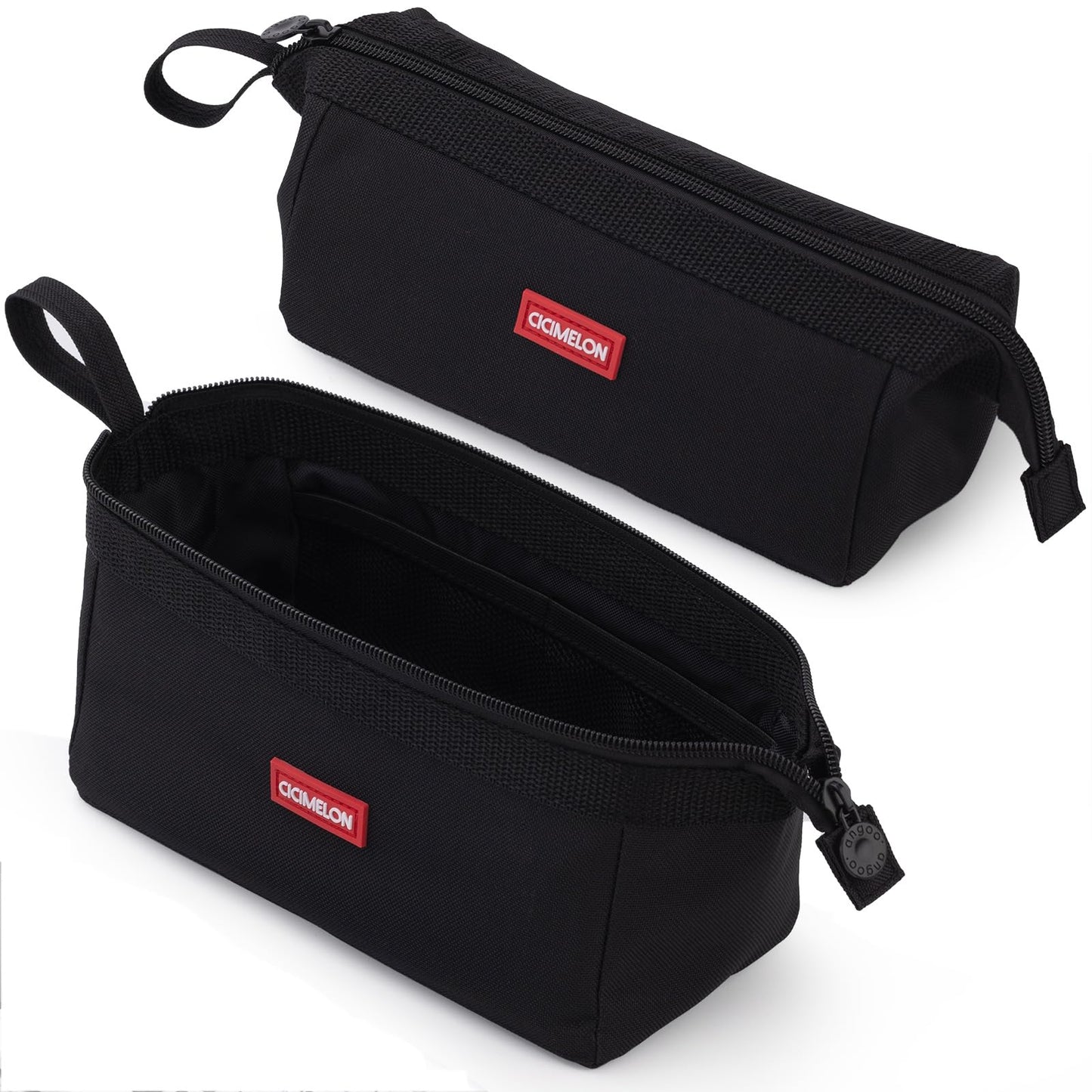 CICIMELON Multifunctional Pencil Pen Marker Case Pouch Bag Holder Small Cute Capacity for High Middle Primary School Student Aesthetic Teen Girl Boy Office Men Women Nurse Adults Portable (Black)